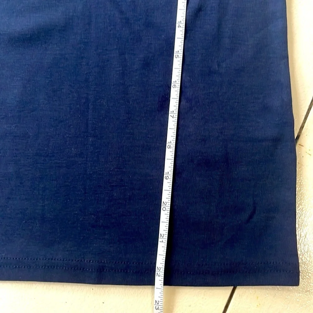 NWT J.Crew Perfect Fit High Neck Tank Top Navy Blue Womens Size XS